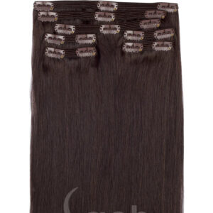 5 piece Clip In Hair Extensions Dark Espresso #2