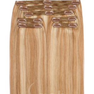 5 piece Clip In Hair Extensions color #F27 #613 Sunrise Blonde