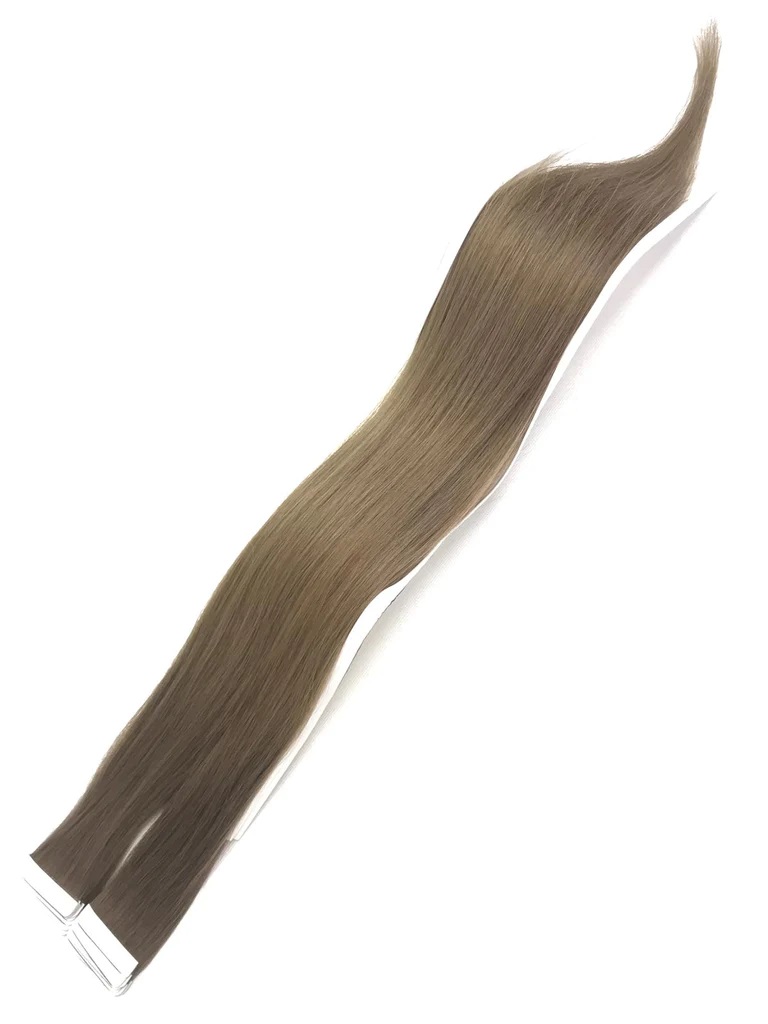 Tape Extensions - Ash Brown Ombré #6A-8A - Natural Hair
