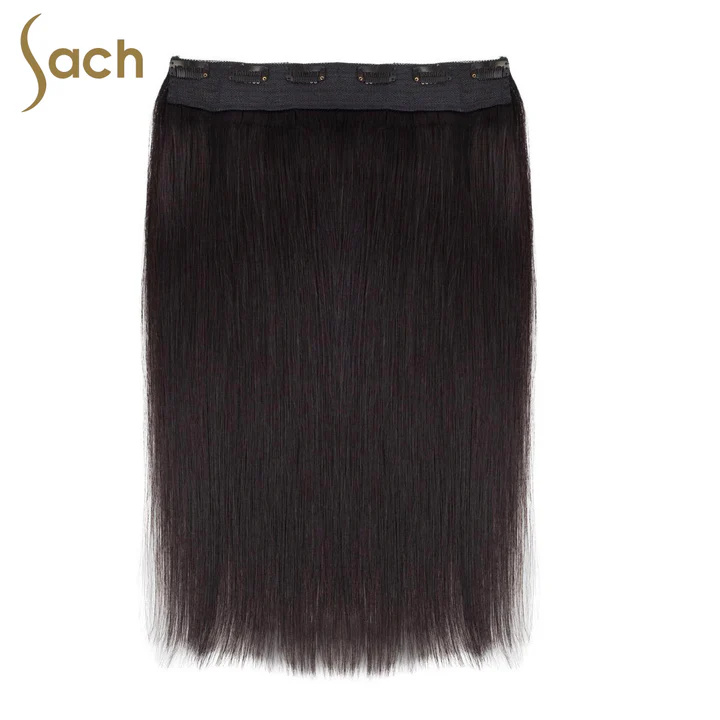 Thick One Piece 3/4 Full Head Clip in Hair Extensions#1B Natural Black