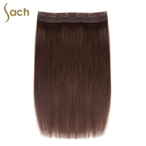 Thick One Piece 3/4 Full Head Clip in Hair Extensions Color #2 Dark Espresso