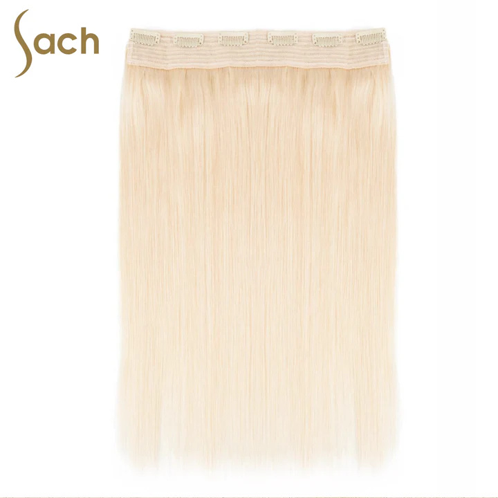 Thick One Piece 3/4 Full Head Clip in Hair Extensions #613 Beach Blonde