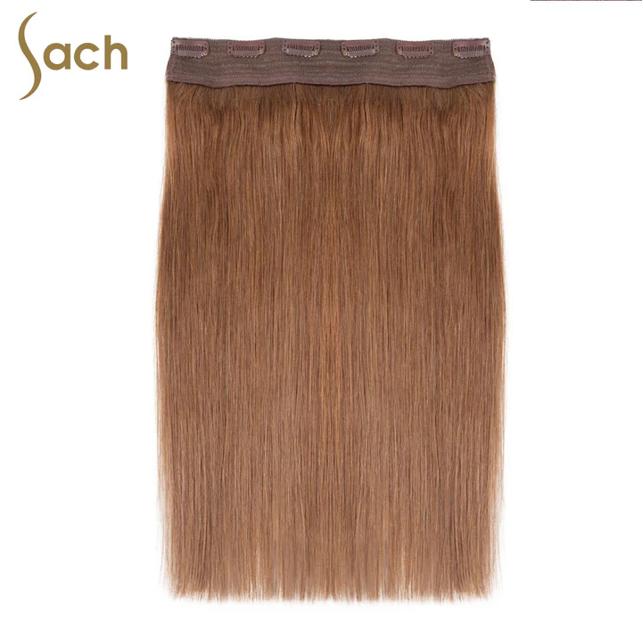 Thick One Piece 3/4 Full Head Clip in Hair Extensions #6 chestnut brown