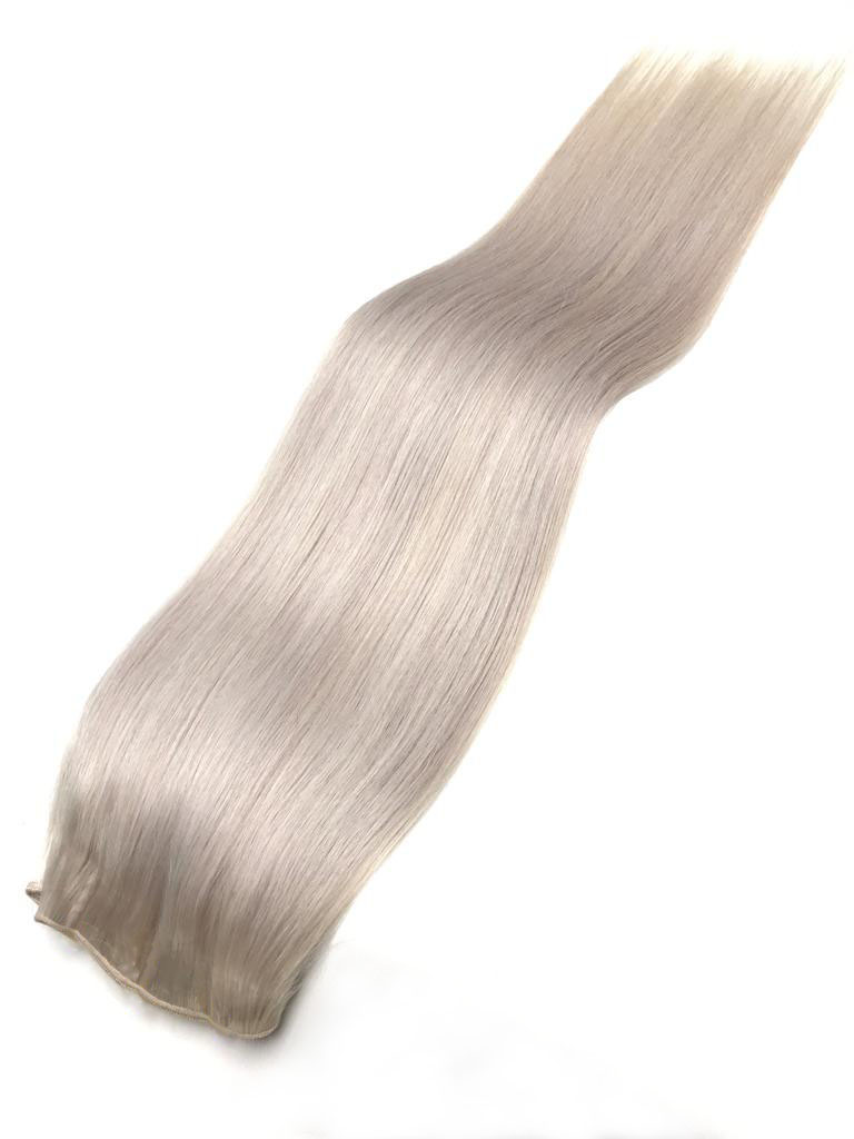 Hårträns /weft Human Silver Grey #7001 - Natural Hair