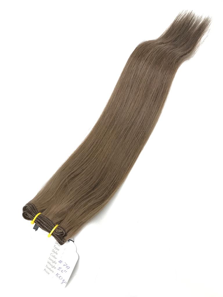 Hårträns /Weft Human Slavic Ash Brown #7A - Natural Hair