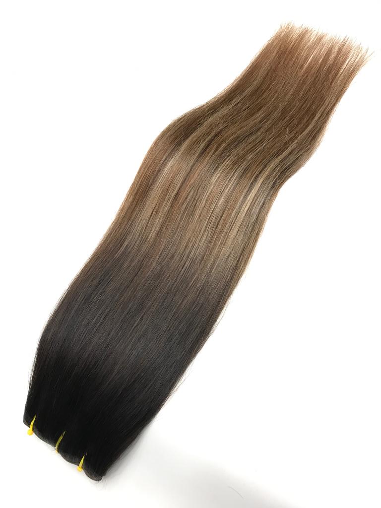Hårträns/Weft - Human Dieago Ombre & Balayage #W3-1B-6-7-1B-101 1/3 - Natural Hair