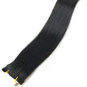 Hårträns/Weft - Human Jet Black #1 - Natural Hair