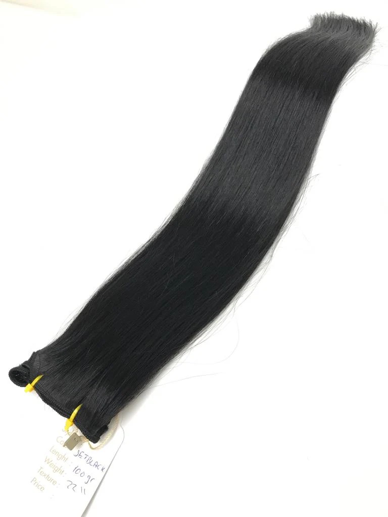 Hårträns/Weft - Human Jet Black #1 - Natural Hair
